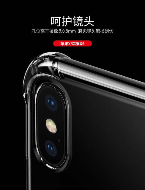 Apple X Anti-Fall Shell Iphonexs Airbag Four Corners Full Edge Transparent Protective Shell Silicone Soft Shell New Style detail 5