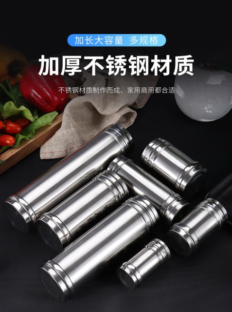 Stainless Steel Seasoning Jar Commercial Large Non-Magnetic Barbecue Seasoning Bottle Barbecue Tools Seasoning Bottle Sesame Cumin Bottle detail 6