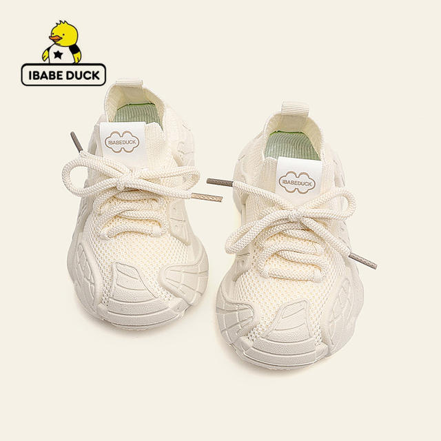 Ibabe Duck/Yaobao Little Yellow Duck Kidsren's Sports Shoes New Style Girls' Shoes Baby Shoes Boys' Shoes Fly-Knit Shoes
