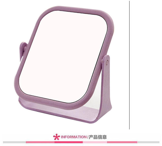 Double-Sided Desktop Mirror Dormitory Desktop Rotatable Student Makeup Small Mirror Desktop Portable Dressing Princess Mirror detail 4