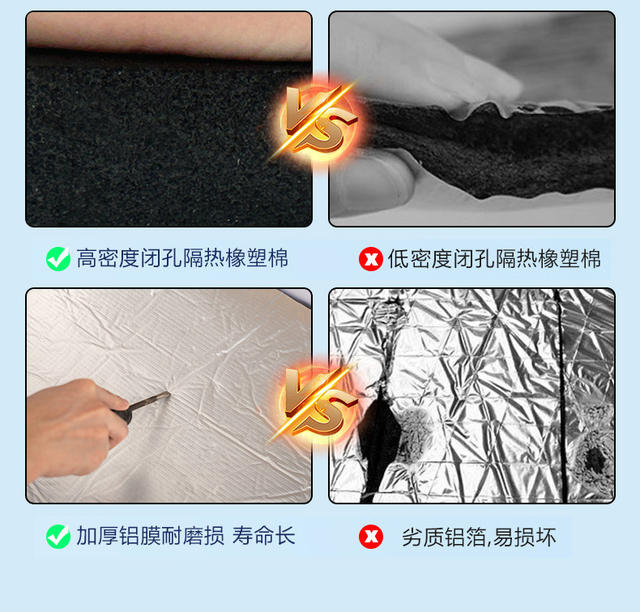 Aluminum Foil Insulation Cotton High Temperature Resistant Self-Adhesive Rubber and Plastic Insulation Cotton Roof Sunscreen Insulation Film Roof Sun Room Insulation Board detail 12