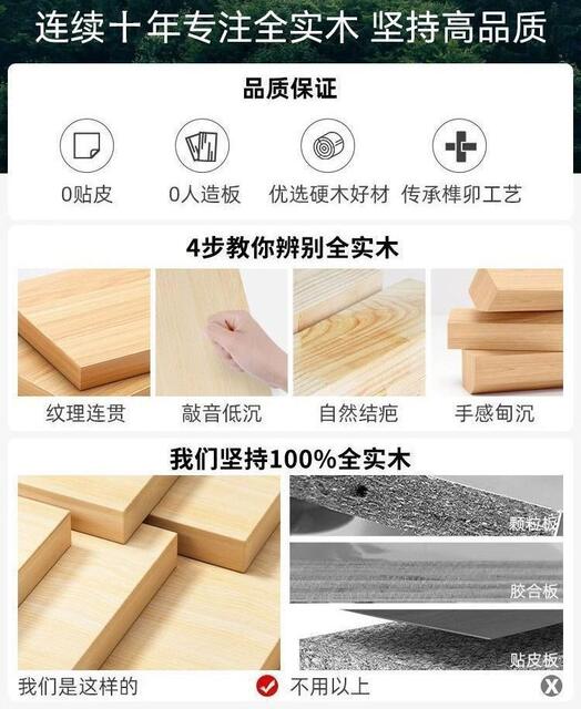 Solid Wood Bookshelf, Floor-Standing Storage Rack, Bookcase, Storage Cabinet, Integrated Wall-Mounted Combination, Kindergarten Grid Cabinet, Storage Cabinet detail 2