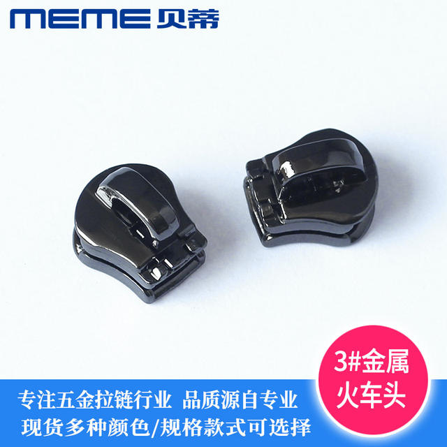 No. 3 Metal Locomotive for Metal Zippers, Bag Puller Without Lock, Simple Pull Tag with Spring, Multi-Color
