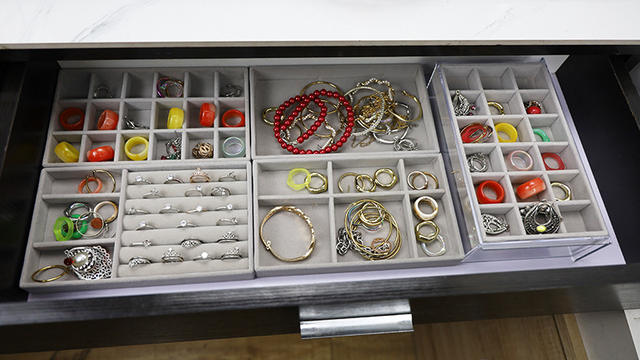Simple Flannel Ring Box Jewelry Box Earrings Earrings Jewelry Storage Box Drawer Dustproof Jewelry Box Display Box detail 2