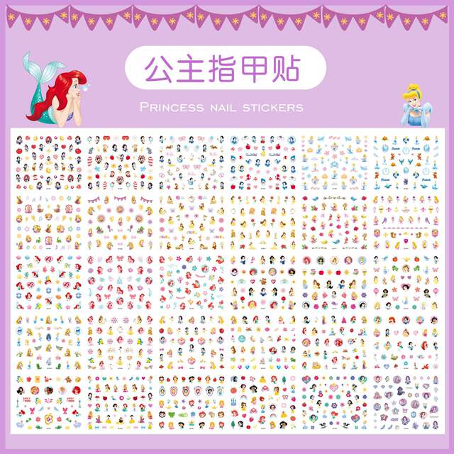 Manufacturer Wholesale 15 Cartoon Nail Stickers Set for Kidsren and Girls Ice and Snow Princess Star Dew Dress up Nail Art Stickers detail 12