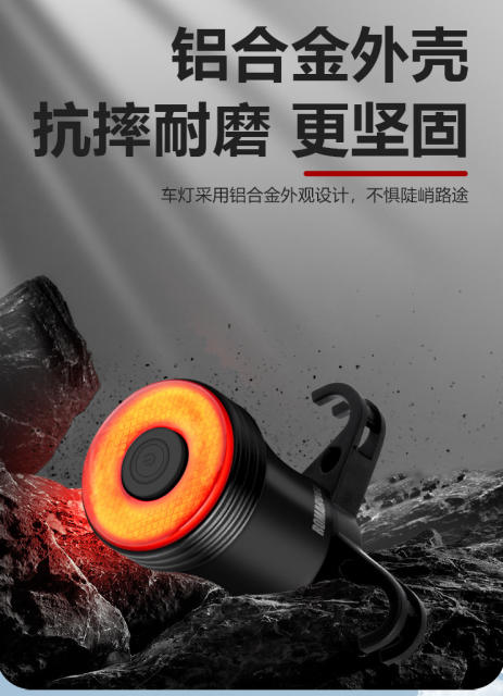 Lumaiwei Bicycle Tail Light Q5Mini Intelligent Brake Sensor Mountain Road Bike Night Cycling Equipment detail 7