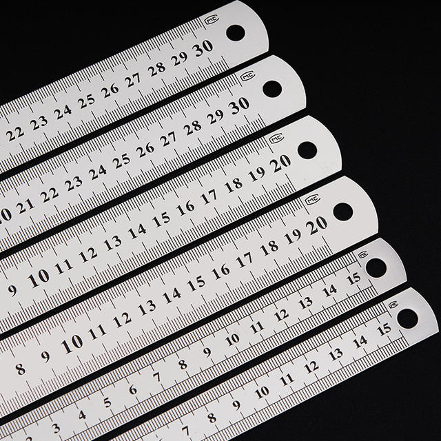 Stainless Steel Straight Ruler, Office Ruler, Thickened Scale Ruler, Metal Double-Sided Steel Ruler, 20cm Steel Ruler, Manufacturer Wholesale detail 4