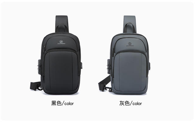 Men's Crossbody Bag, Large Capacity, Work and Commuting Shoulder Bag, Fashionable Cycling and Travel Small Backpack, Men's Chest Bag detail 7