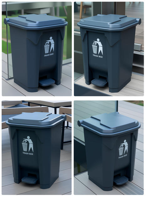 Household Foot-Operated Trash Can, Large Capacity for Kitchen, Outdoor Commercial Use, Large Foot-Operated Bin for Office, Courtyard, and Outdoor Areas detail 3