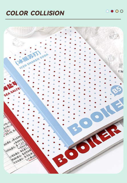 Kaba Bear Thin and Crisp Notebook, Fully Flat-Openable, High-Quality Spiral Notebook, Thick and Cute, Simple Design for High School Students' Assignments detail 8
