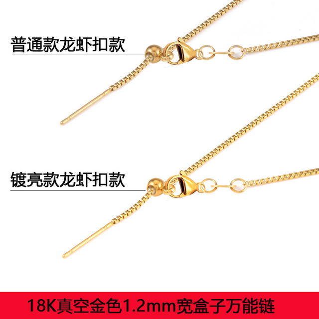 Titanium Steel Non-Fading Universal Chain Stainless Steel Necklace for Women, Light Luxury Clavicle Chain, Adjustable for Autumn and Winter, High-End DIY Accessory detail 11
