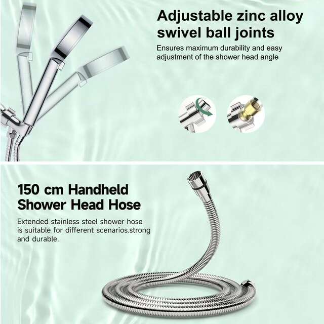 Cross-Border Hot-Selling 10-Function Pressurized Filtered Showerhead with Spray Gun Set, Concealed Installation American-Style Shower Set detail 7