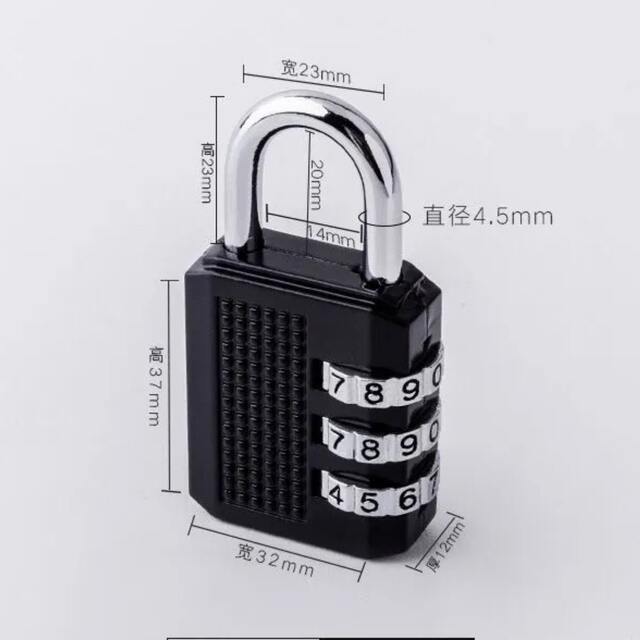 Metal Mechanical Combination Lock Waterproof and Rust-Proof Padlock Suitcase Lock Gym Locker Lock Cross-Border