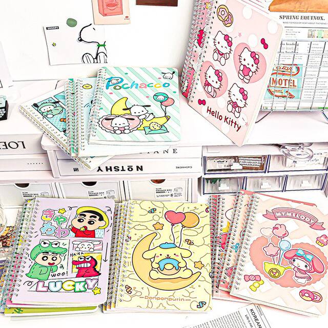 Cartoon Spiral Notebook Cute Creative A5 Loose-Leaf Notebook Stationery Wholesale High-Value Student Lined Diary Notebook detail 2