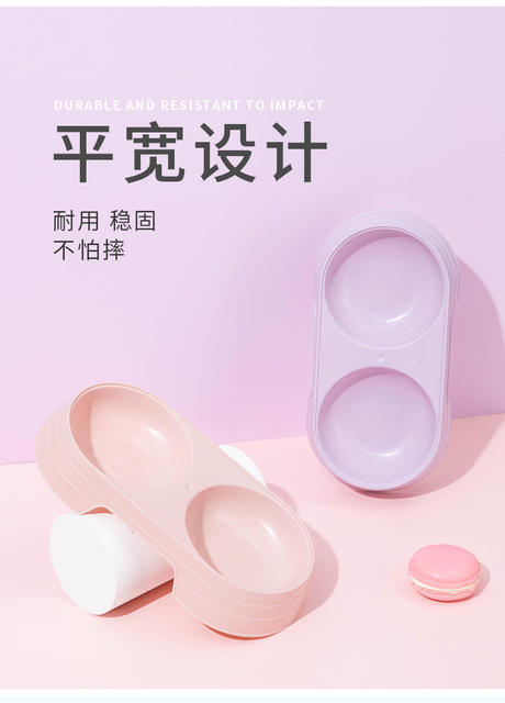 Dual-purpose Double Bowl Dog Bowl Cat Bowl Pet Bowl Pet Divided Drinking Water Feeding Cat Pet Supplies Popular Wholesale detail 4