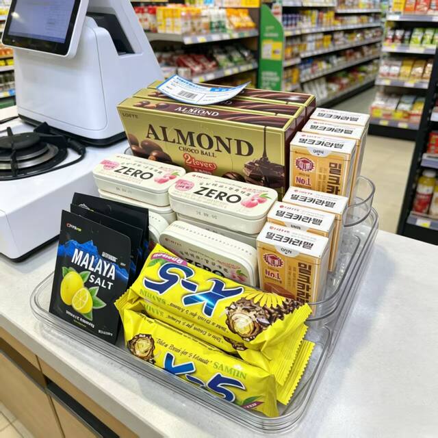 Convenience Store Desktop Storage Box Supermarket Tiered Cigarette Display Rack Chewing Gum Acrylic Transparent Shelf detail 7