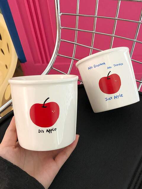 Hand-held ceramic mug imitation paper cup home office cartoon mug to map custom logo coffee cup detail 8