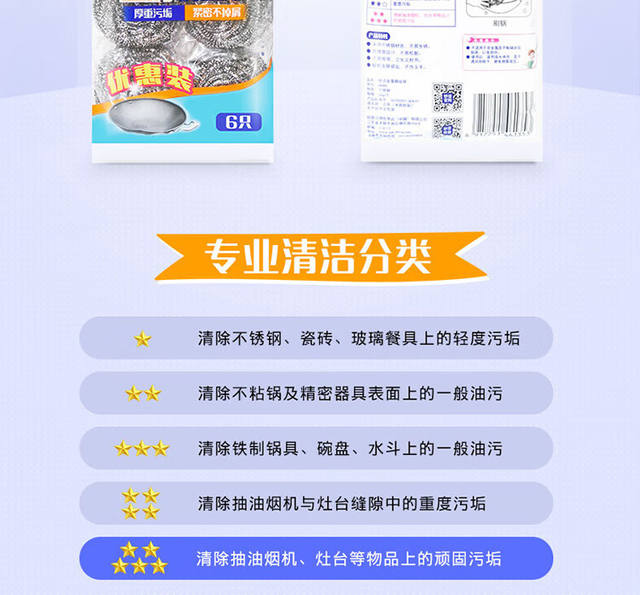 Miaojie Metal Steel Wire Ball Cleaning Ball Dishwashing Pot Stainless Steel Decontamination Not Easy to Fall Off Wire Wire Ball Does Not Rust detail 9