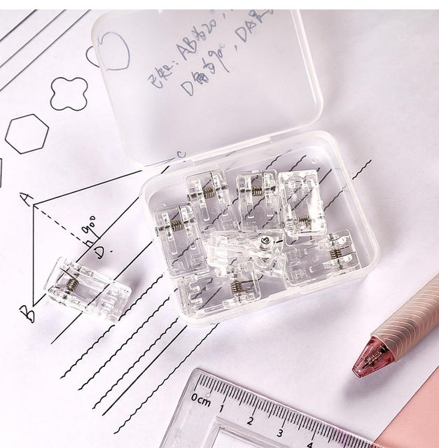 Acrylic Transparent Clip, Plastic Clip, Simple Ps Clip, Id Card Clip, Spring-Loaded Fixing Clip, Stationery Accessories Wholesale detail 12