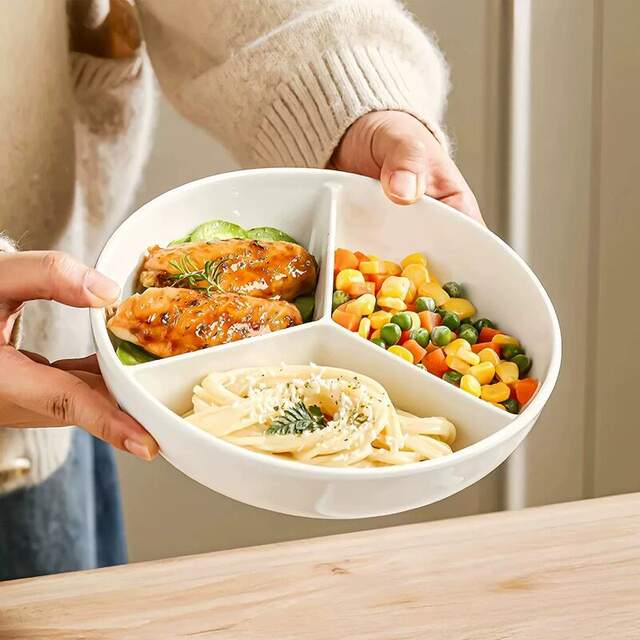 【Large Size 19cm Diameter】Steaming Plate, Dinner Plate, Baby Food Supplement Steaming Bowl, Divided Steaming Tray detail 3