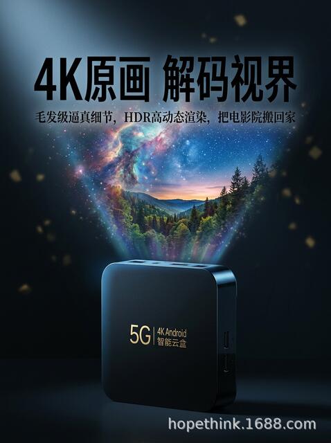 Internet Tv Set-Top Box Tv 5g Dual-Band Bluetooth Wifi Supports High-Definition Playback and Screen Projection, Supports Projector detail 5