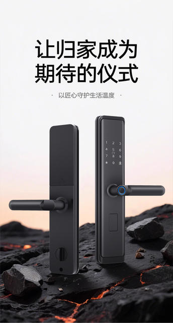 Fingerprint Unlock Smart Door Lock for Home Entrance, Anti-Theft Door, Landlord Apartment Password Lock, Electronic Lock, Semi-Automatic detail 2
