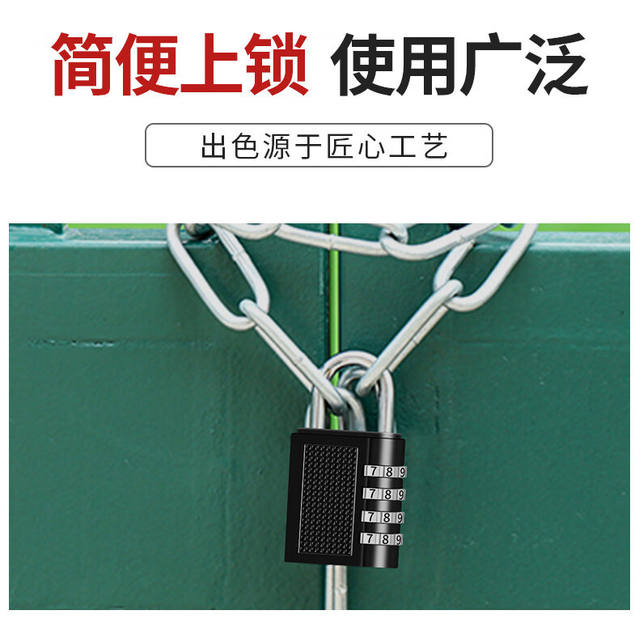 in stock 4 digit combination lock padlock gym warehouse door anti-theft lock metal outdoor large wardrobe padlock detail 6