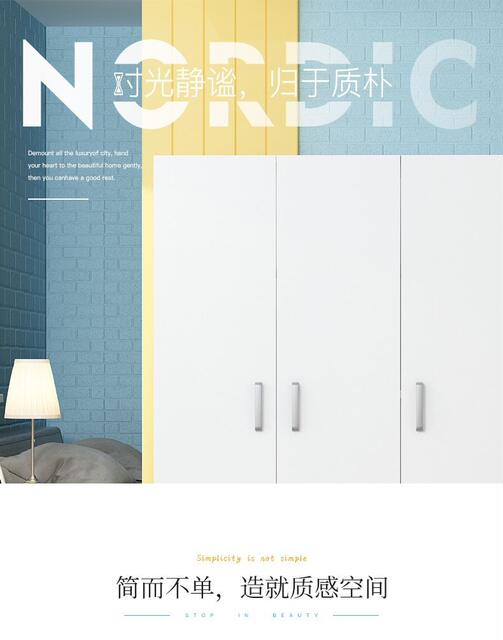 Simple Wooden Wardrobe for Home Use, Small Wooden Cabinet for Assembly, Storage Cabinet for Rental Housing, Solid Wood Furniture detail 5