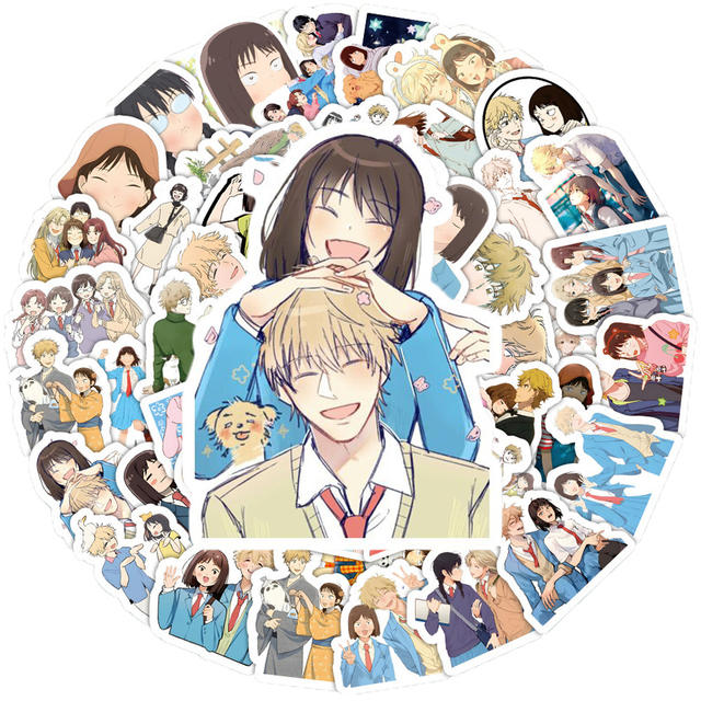 60 Japanese Anime Youthful Stickers Featuring Iwakura Mitsumi and Shima Sōsuke for Decorating Planners, Diaries, and Water Bottles detail 3