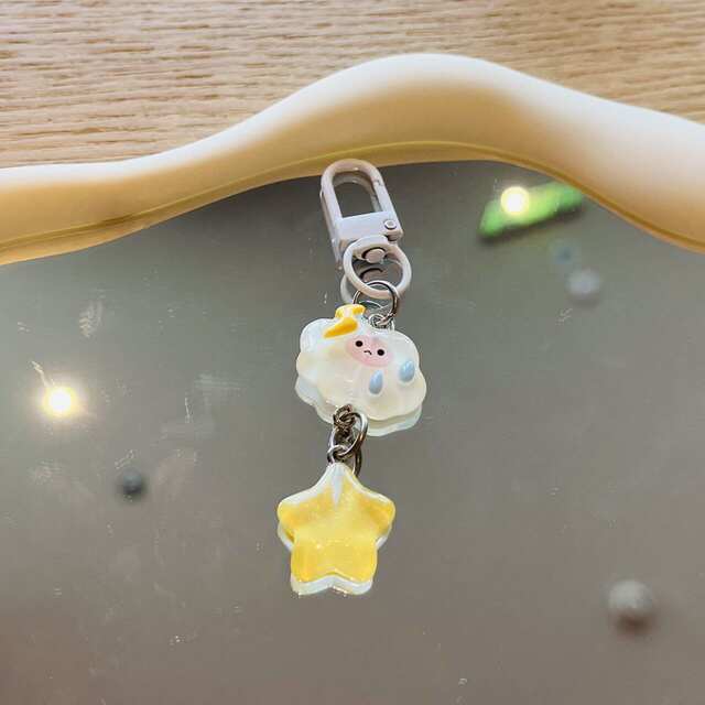 New Cloud Star Mobile Phone Rope Creative Cute School Bag Pendant Student Niche Resin Accessories Hanging Chain Mobile Phone Chain detail 12