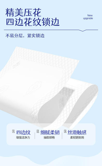 Manhua 400 Sheets of Thickeneded Tissue Paper, Full Box of Napkins, Household Large Pack of Sanitary Facial Tissue, Log Paper Towels, Dropshipping detail 6