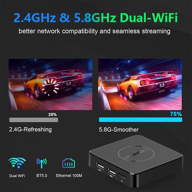 New Android15 Foreign Trade Box 4K Dual-Band Wifi High-Definition Network Set-Top Box Video Player Tvbox detail 6