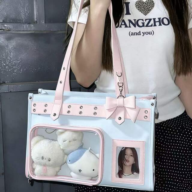 K-Pop Fan Hidden Compartment Bag for Concert, Small Snack Bag, Korean Style Single Shoulder Crossbody Backpack, New Model for Female Students detail 1