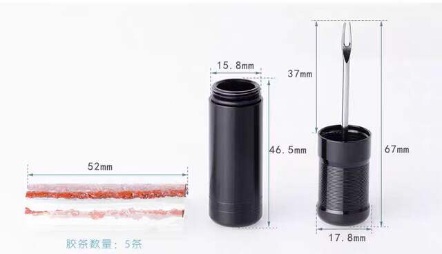 Bicycle and motorcycle repair tools fork drill vacuum tire repair portable emergency vacuum fast tire repair rubber strip detail 7