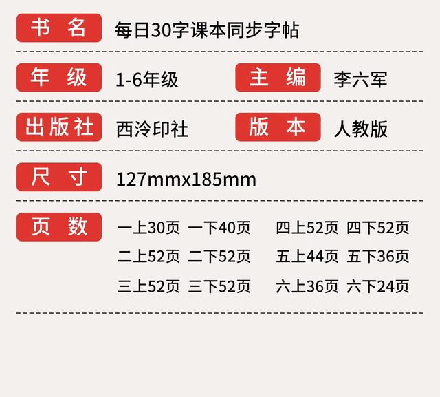 Elementary School student synchronous copybook People's Education Edition Chinese daily practice pen decompression brush large word exercise book decompression detail 5