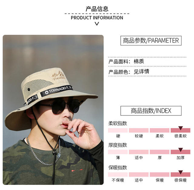 Hat new men's hat outdoor mountaineering sunscreen hat British gentleman hat western cowboy hat wholesale detail 4