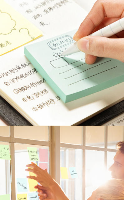 Deli Colored Sticky Notes Message Paper Convenient Sticky Notes Memo Paper Instant Sticky Notes High Aesthetic Value detail 7