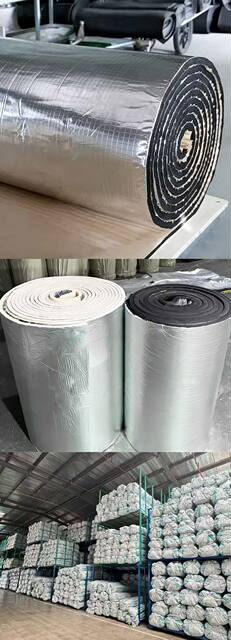 Aluminum Foil Insulation Cotton High Temperature Resistant Self-Adhesive Rubber and Plastic Insulation Cotton Roof Sunscreen Insulation Film Roof Sun Room Insulation Board detail 4