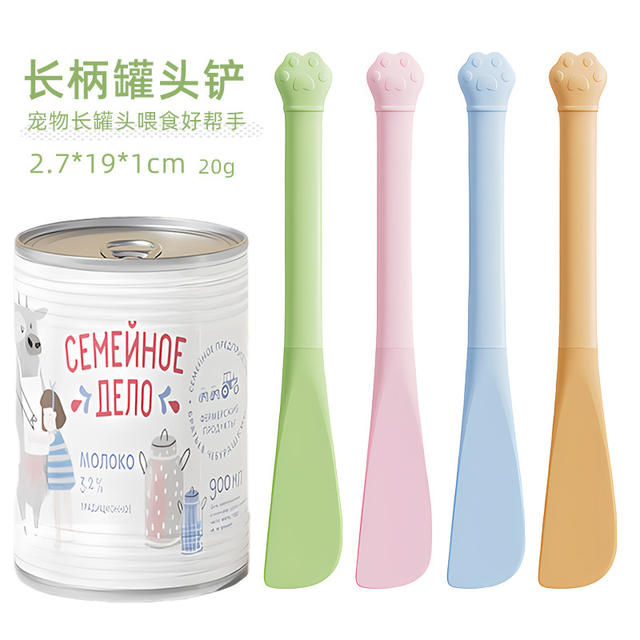 Cross-Border Long-Handled Cat Can Spoon Silicone Cat Can Opener Pet Environmentally Friendly Multi-Functional Cat Feeding Tool detail 2