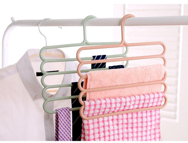 Household Pants Drying Rack Five-Layer Multi-Functional Storage Clothes Rack Wardrobe Space-Saving Multi-Layer Pants Rack Clothes Rack Wholesale detail 5