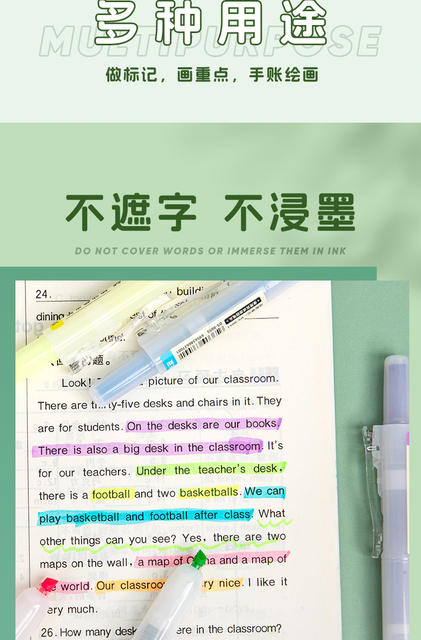 Dianshi Ds-805S Easy-To-Use Highlighter Pen for Students, Colored Marker Pen, Stationery Wholesale detail 7