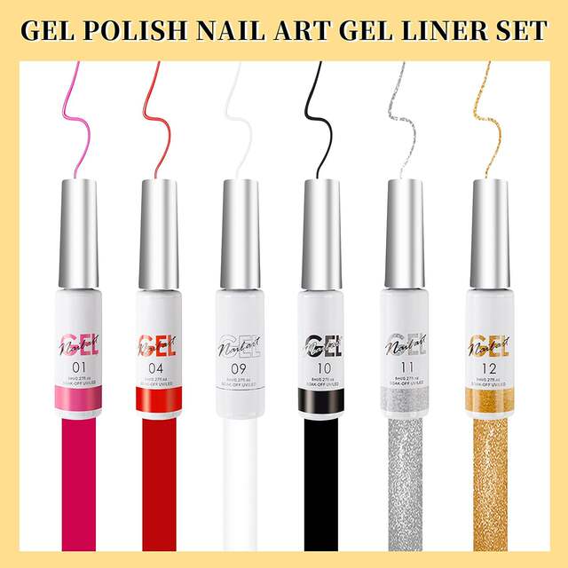 Cross-Border 6-Color Gel Nail Gel Set, Brushable Manicure, Painting, Manicure Art, Nail Gel Recommended by Store Manager detail 5