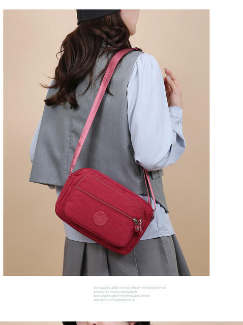 Factory Direct Sales Women's Bag, Crossbody Bag, Nylon Small Square Bag, New Fashion Style, Mom's Mobile Phone Coin Purse, Canvas Shoulder Bag detail 10