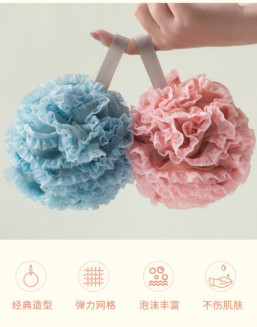 High-End Large 60g Lace Bath Flower Ball, Non-Scattering Bath Sponge, Bath Flower for Men and Women, Bubble Bath Magic Tool detail 7