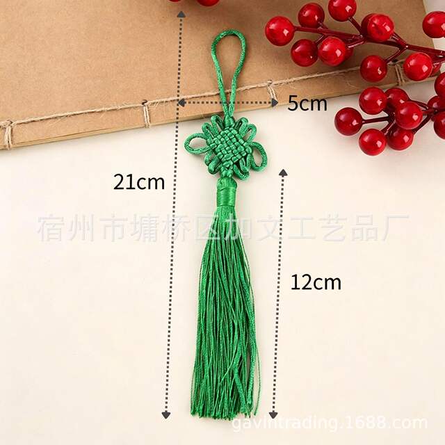 Small Red Six-Square Knot Chinese Knot Pendant, Small Hanging Ornament Chinese Knot Tassel, Prosperity Knot Special Gift detail 6