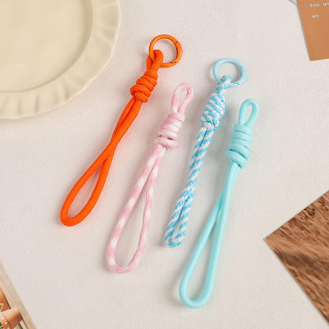 Cute Dopamine Short Phone Lanyard from Xiaohongshu, Dopamine Colorful Rope Keychain Lanyard Accessory detail 10