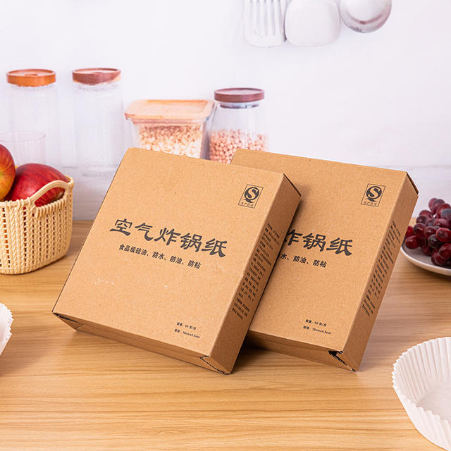 Air Fryer Special High Temperature Resistant Paper Tray Oil Absorbing Paper Food Grade Silicone Oil Paper Round Square Baking Fryer Paper detail 1