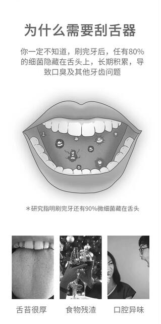 Stainless steel tongue coating tongue scraping cleaner household commercial U-shaped tongue scraping brush halitosis tongue oral cleaning tool detail 2