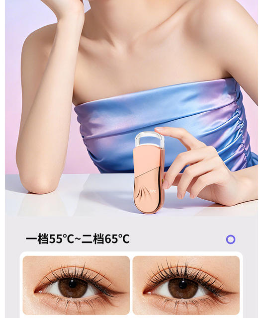 Jinzheng Electric Heated Eyelash Curler Portable Long-Lasting Styling Rechargeable Eyelash Curler for Cross-Border Use detail 12