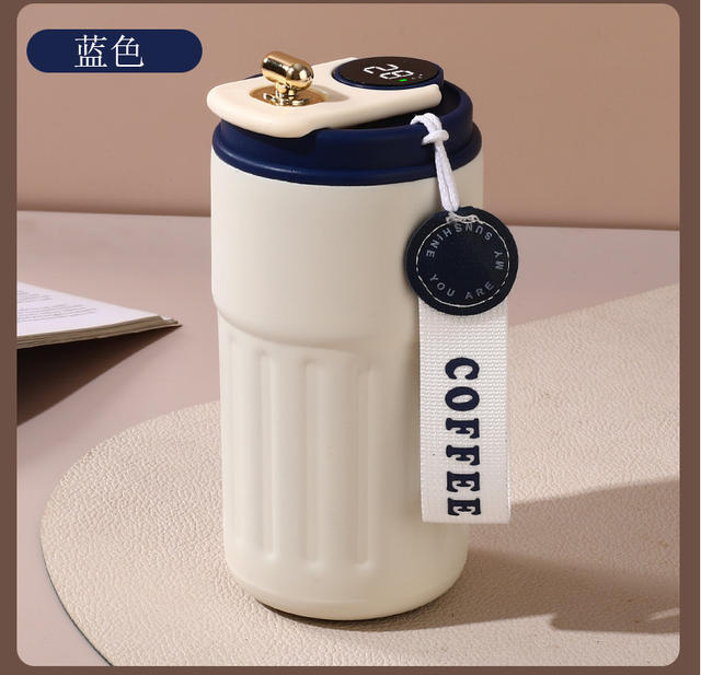 High-Looking Stainless Steel Coffee Cup, Graduation Commemorative Gift for Male and Female Students, Engraved Water Cup, Smart Temperature Display Thermos Cup detail 12